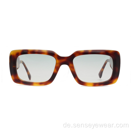 Vintage Custom Logo Frauen Trendy Rechteck quadratische Sonnenbrille